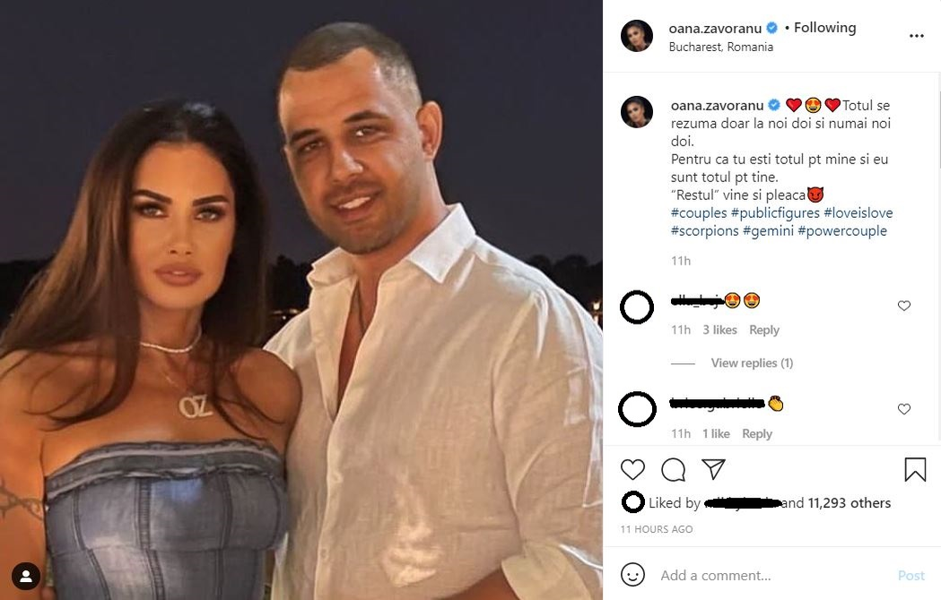 Oana Zăvoranu și Alex Ashraf. Sursă: Instagram