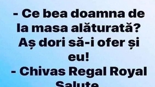 BANC | "Ce bea doamna de la masa alăturată?"