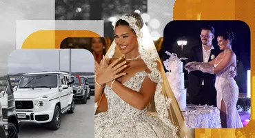 Nebunie de nuntă în Albania! Așa ceva n-ai mai văzut! S-a măritat Miss Universe Kosovo, uluitor ce scrie pe bolizii invitaților!
