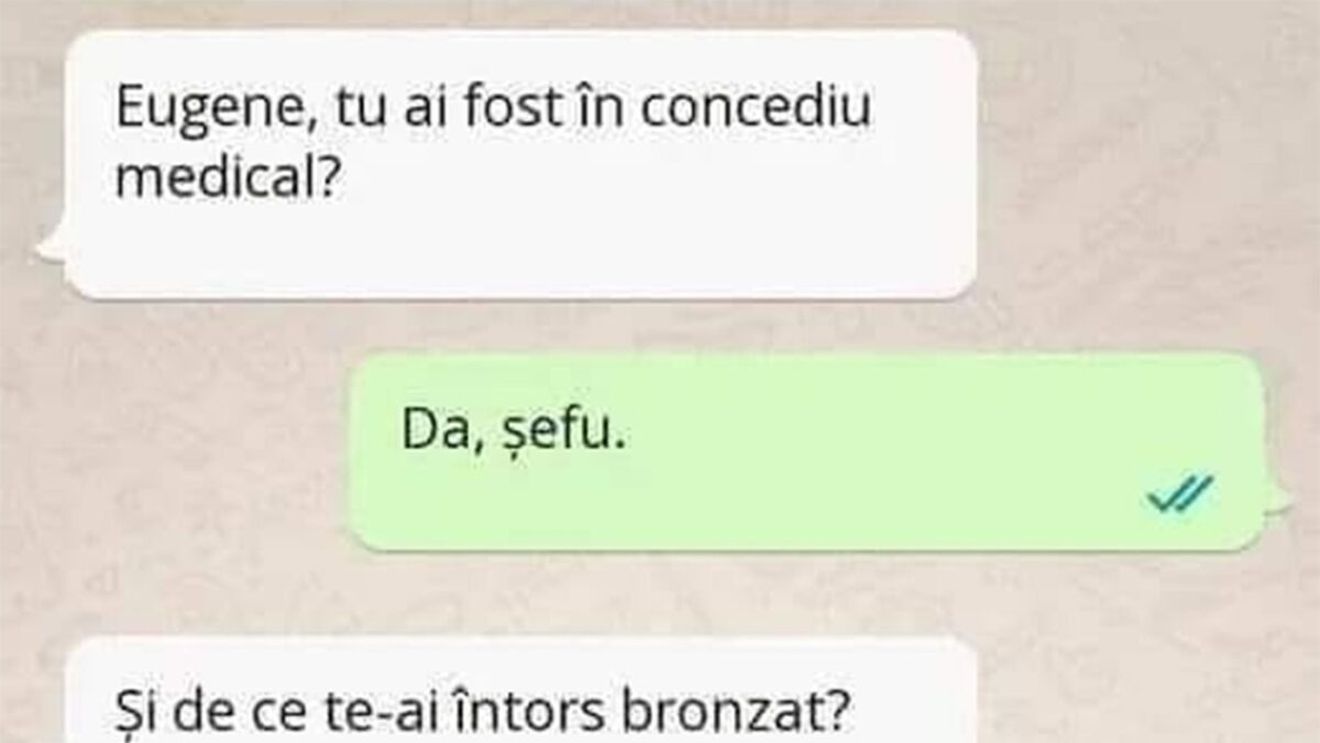 BANCUL ZILEI | Eugen și concediul medical