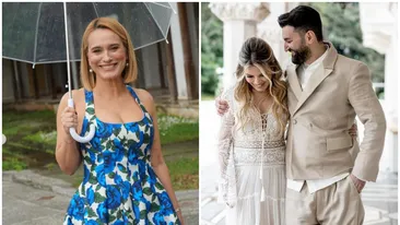 Andreea Esca s-a rupt pe manele cu un decolteu ameţitor, la nunta lui Smiley cu Gina Pistol! Imagini fabuloase