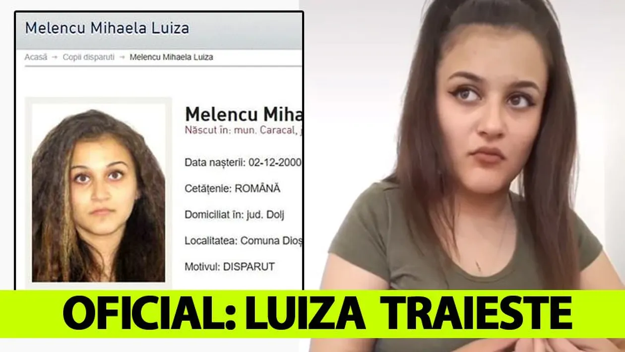 Este oficial: Luiza Melencu trăiește! Detaliul-bombă în cazul Caracal