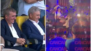 Stere Halep a uitat de necazul Simonei și s-a rupt în figuri pe ritmuri de muzică machedonească. Gică Hagi i-a fost partener de dans la petrecerea Farului Constanța