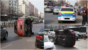 Accident rutier grav în Capitală, în zona Spitalului Colentina! Șase mașini implicate în impact + trafic blocat