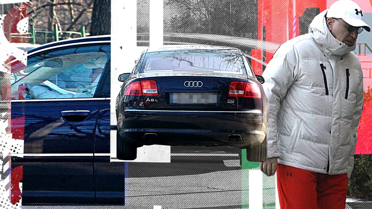 Celebrul milionar, apariție discretă în Primăverii, cu un Audi A8 L pe stil vechi