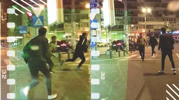 S-au încăierat la un semafor din București, iar noi am pus mâna pe ”filmările live”!