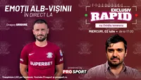 Dragoș Grigore este invitatul lui Ovidiu Ionescu la EXCLUSIV RAPID, de miercuri, 2 iulie, în direct pe YouTube - ProSport de la ora 17:00