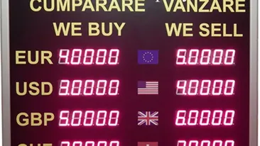 Curs valutar 8 august 2019. Românii au crezut că s-a blocat afișajul. Câți lei costă azi 1 euro