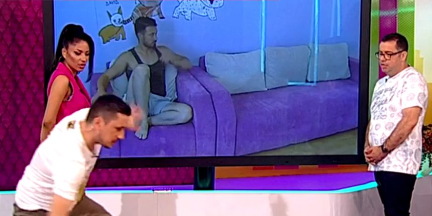 Flick, filmat în ipostaze nemaivăzute în direct la TV! A băgat mopul printre picioarele lui Nasrin Ameri și…