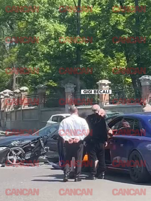 Accidentul s-a produs în fața Palatului lui Gigi Becali