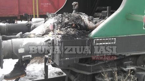 VIDEO SOCANT! Un barbat a fost gasit pe un vagon de tren, carbonizat de 27.000 de volti!