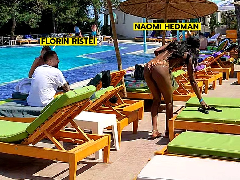 Florin Ristei și Naomi, la piscină (Foto: CANCAN.RO)