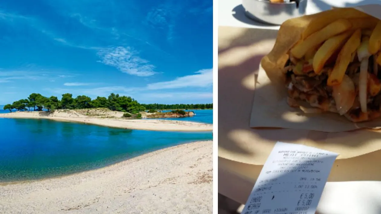 Cât a dat un român pe un gyros ca cel din imagine, în Halkidiki? Pot spune că este ok