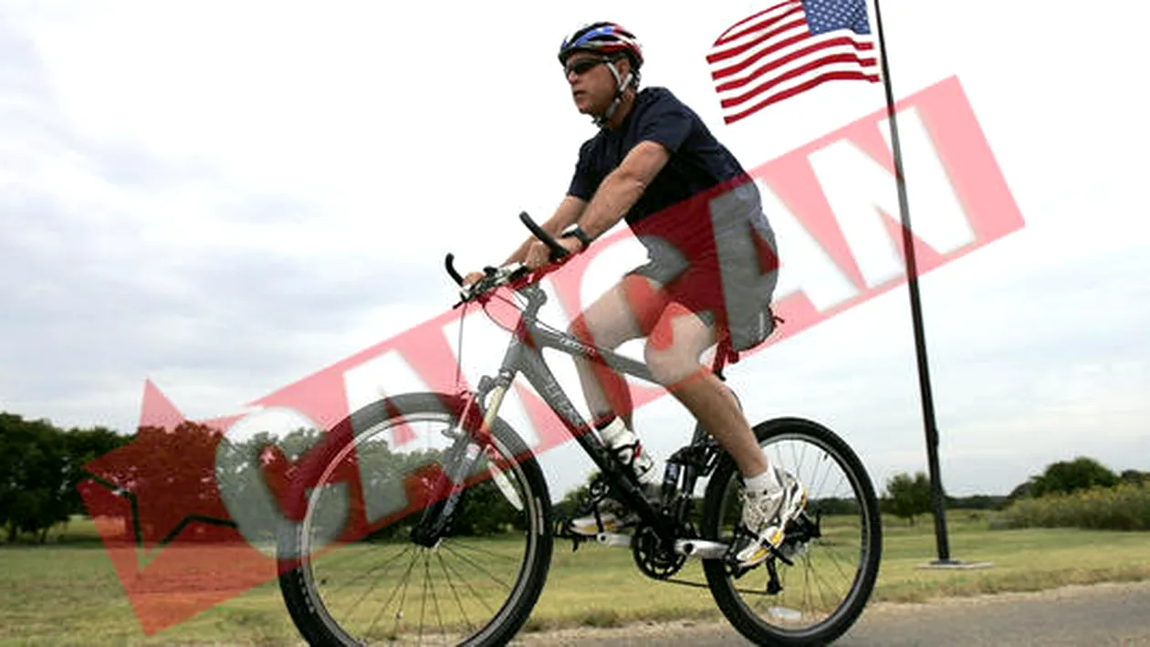 Bush s-a plimbat cu bicicleta in Germania