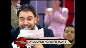 Uite-l pe Florin Salam cum canta Drumurile noastre, a lui Dan Spataru