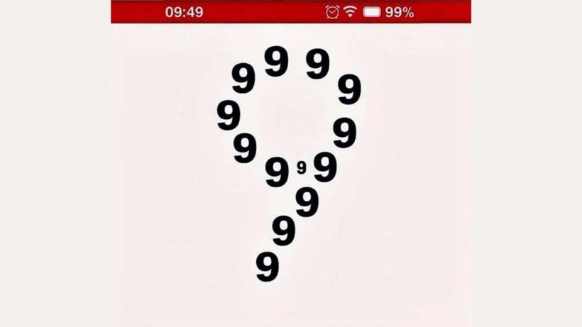 Test de inteligență | Câți de 9 sunt în această imagine, de fapt? Doar 1 dintre 1.000 de oameni răspunde corect