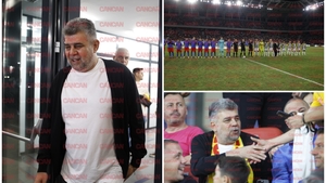 Cum a apărut Marcel Ciolacu în tribune, la meciul FCSB! Premierul României a fost luat cu asalt de suporteri