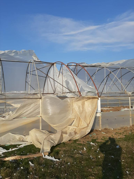 Vântul a făcut prăpăd în solariile din Izbiceni