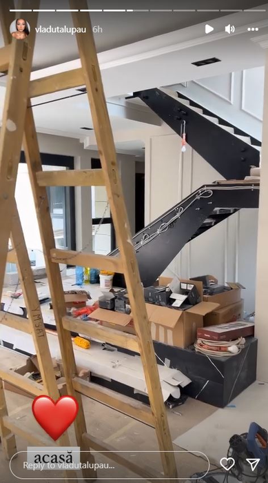 Vlăduța Lupău a arătat câteva cadre din noua locuință. Sursă: instastory