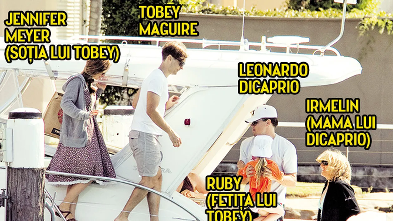 Leonardo Dicaprio prefera compania mamicii in vacanta! Are grija de copiii altora