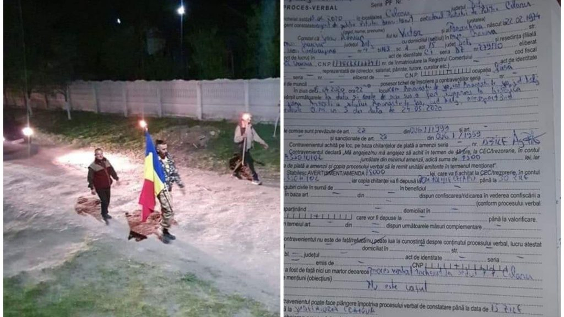 Au dus lumina în noaptea de Înviere și acum s-au trezit cu amenzi