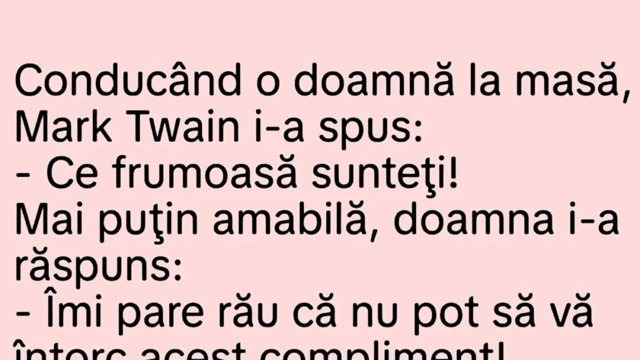 BANC | Mark Twain și doamna frumoasă