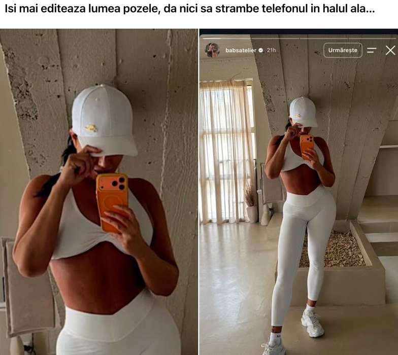 BBL? Nu, doar Photoshop. Claudia Babs, luată în vizor puternic după ce s-a editat grav: ”Nu arată ca pe Instagram”