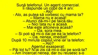 BANCUL ZILEI | Alo, aș putea să vorbesc cu mama ta?