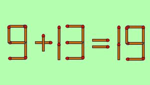 Test IQ cu chibrituri | Mutați un singur băț, pentru a corecta 9 + 13 = 19