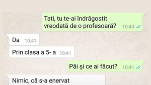 BANC | "Tati, tu te-ai îndrăgostit vreodată de o profesoară?"