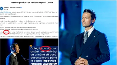 Mesaj agramat al conducerii PNL, declarată ilegală de instanță. Robert Sighiartău a scris de două ori „colegii noștrii” într-o postare pe Facebook. Textul a fost corectat abia după ce Gândul a semnalat greșeala, la 11 ore de la postare