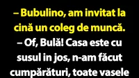 BANC | Bulă a invitat la cină un coleg de muncă