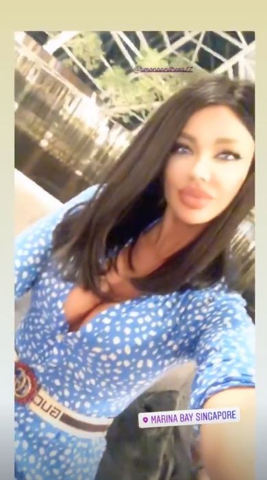 Bianca Drăgușanu, poză HOT în celebra piscină din Singapore. În ce poziție au fost surprinși blonda și iubitul ei