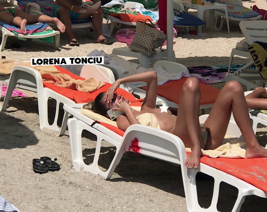Lorena Tonciu, fără inhibiții, la plajă