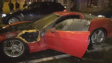 Bolidul de lux al fiului unui interlop brăilean a luat foc! Autoturismul valora câteva zeci de mii de euro!