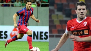 Steaua-Dinamo a inceput... in parc! "Bufonul" Piovaccari si "Dulaul" Tucudean s-au duelat in... femei!