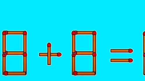 Test IQ | Corectează ecuaţia 8+8=0! Puţini reușesc să găsească soluţia din prima