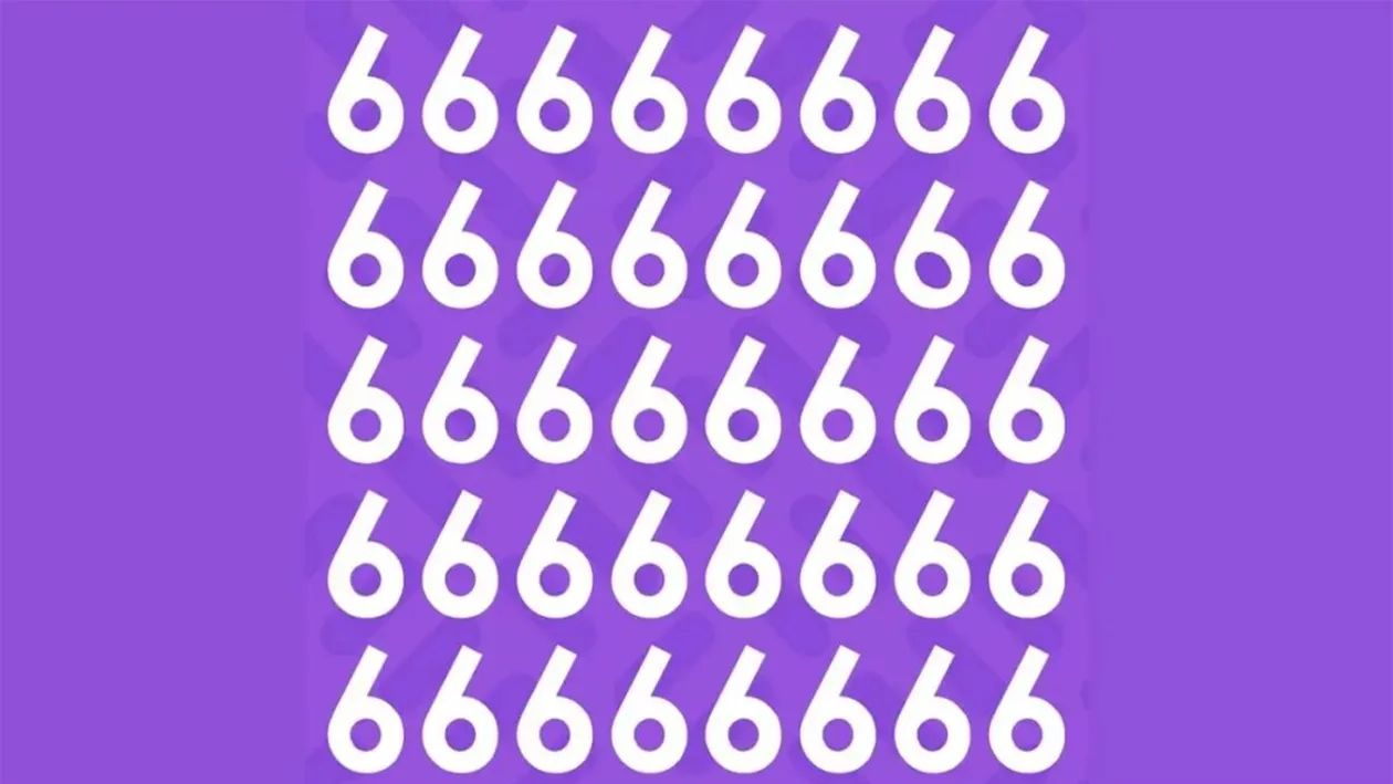 Test de inteligență pentru genii | Găsiți cifra diferită de toate celelalte, în 5 secunde