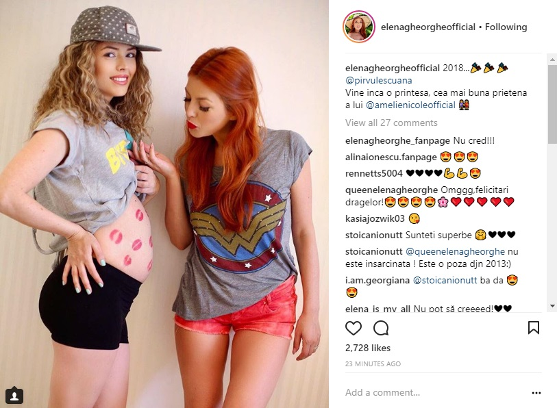 Sora Elenei Gheorghe, însărcinată cu al doilea copil. Sursa foto: Instagram