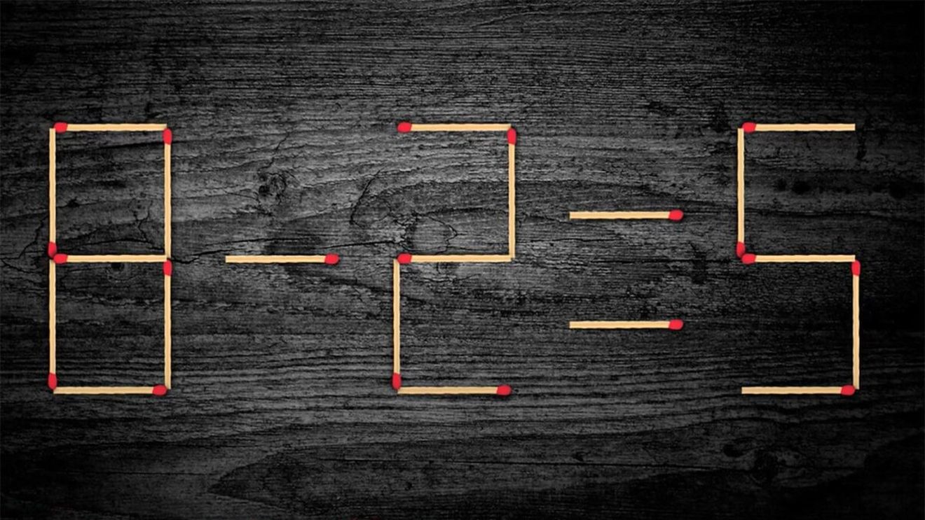 Test de inteligență | 8 - 2 = 5 este greșit. Corectați egalitatea, mutând un singur chibrit