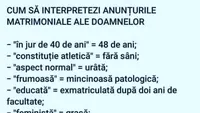 BANC | Femeile și anunțurile matrimoniale