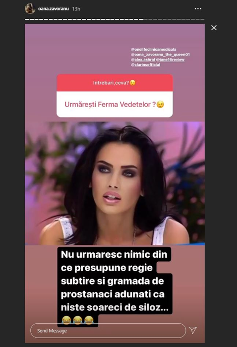 Oana Zăvoranu i-a jignit pe concurenții de la Ferma: “O grămadă de prostănaci adunați ca niște șoareci de siloz”