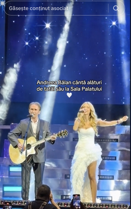 Andreea Bălan și tatăl ei s-au împăcat! Ce i-a mărturisit Săndel Bălan, în fața tuturor de la Sala Palatului