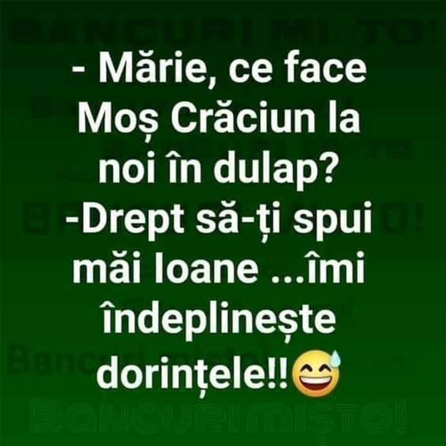 banc mos craciun in dulap