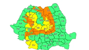 ANM avertizează. Este cod galben în România. Care sunt zonele vizate