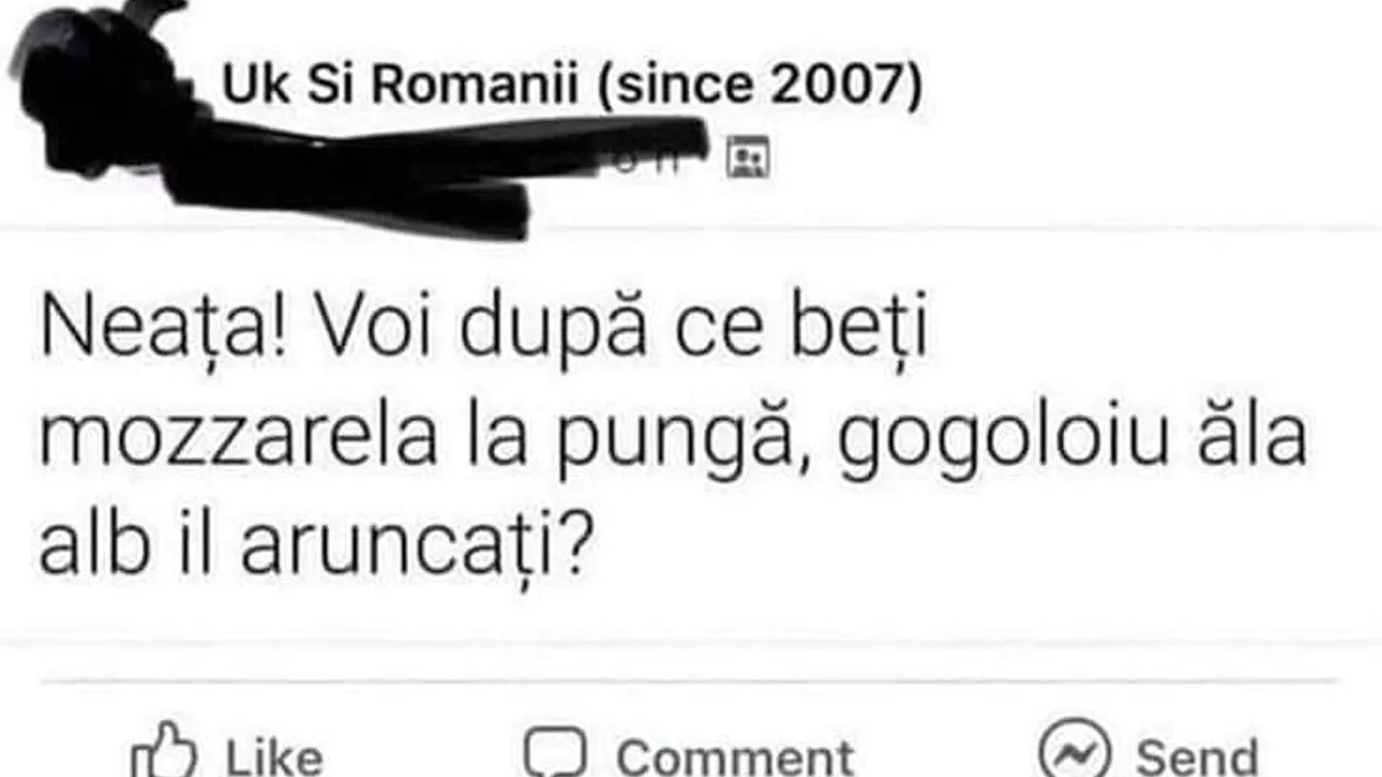 BANC | Neața! Voi, după ce beți mozzarela la pungă, gogoloiu ăla alb îl aruncați?