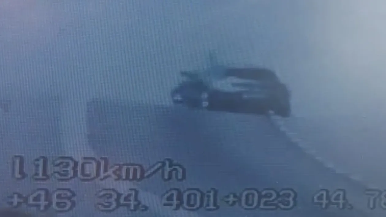 O maşină cu 236 km/h a intrat în parapeţi pe A3! Cum a explicat şoferul incidentul