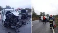 Accident grav pe DN76. Șase oameni au ajuns la spital după ce un TIR și două mașini s-au ciocnit