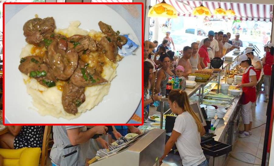 Și autoservirea e „fiță” în Mamaia! Câți lei a dat un turist pe o porție de ficăței la „împinge tava”