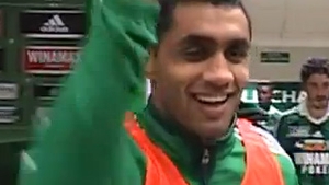 VIDEO Banel a fost sarbatorit in vestiar de colegi dupa ce a deschis scorul in partida St. Etienne-Caen
